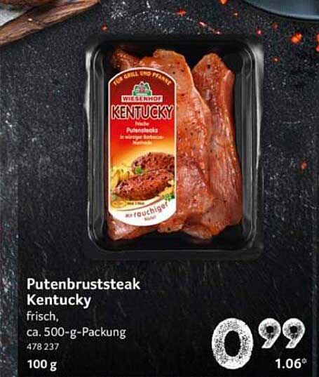 Putenbruststeak Kentucky, frisch, ca. 500-g-Packung