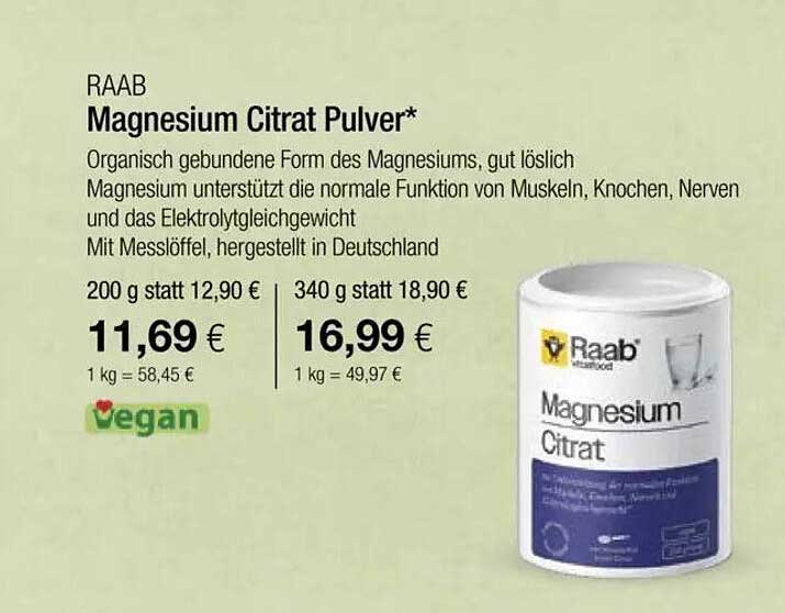 RAAB Magnesium Citrat Pulver