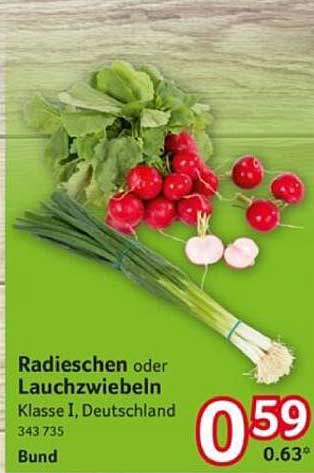 Radieschen oder Lauchzwiebeln Klasse I, Deutschland