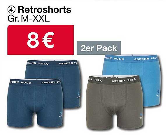 Retroshorts im praktischen 2er Pack - Gr. M-XXL