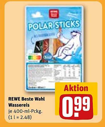 REWE Beste Wahl Wassereis je 400-ml-Pckg.