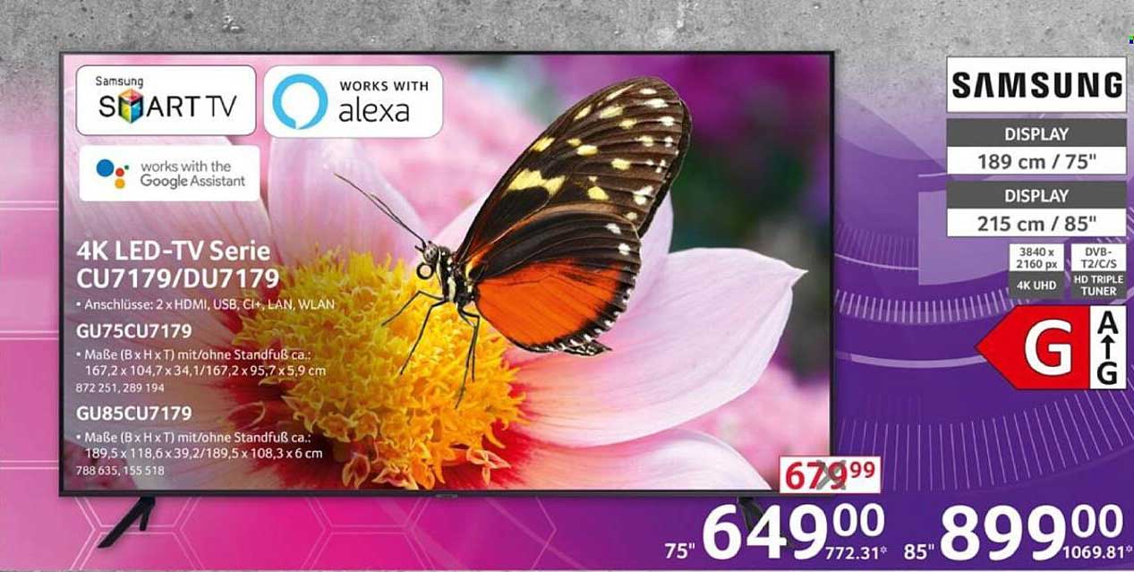 Samsung 4K LED-TV Serie CU7179/DU7179