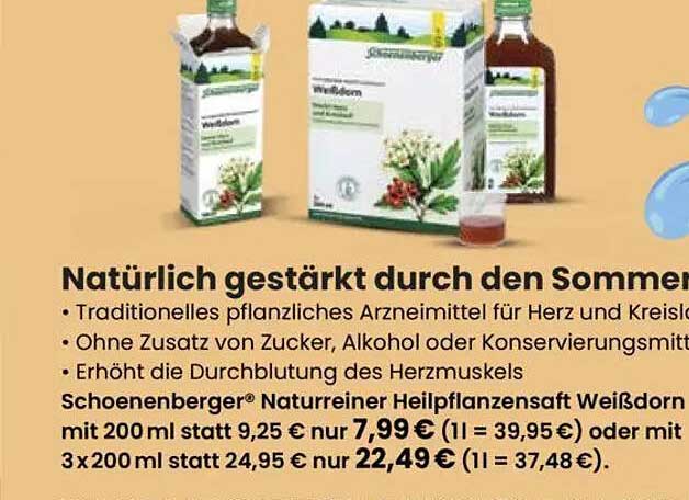 Schoenenberger® Naturreiner Heilpflanzensaft Weißdorn 200 ml