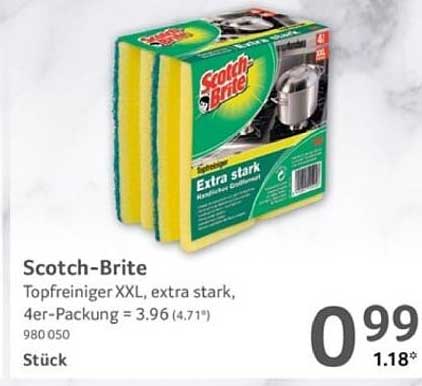 Scotch-Brite Topfreiniger XXL, extra stark, 4er-Packung