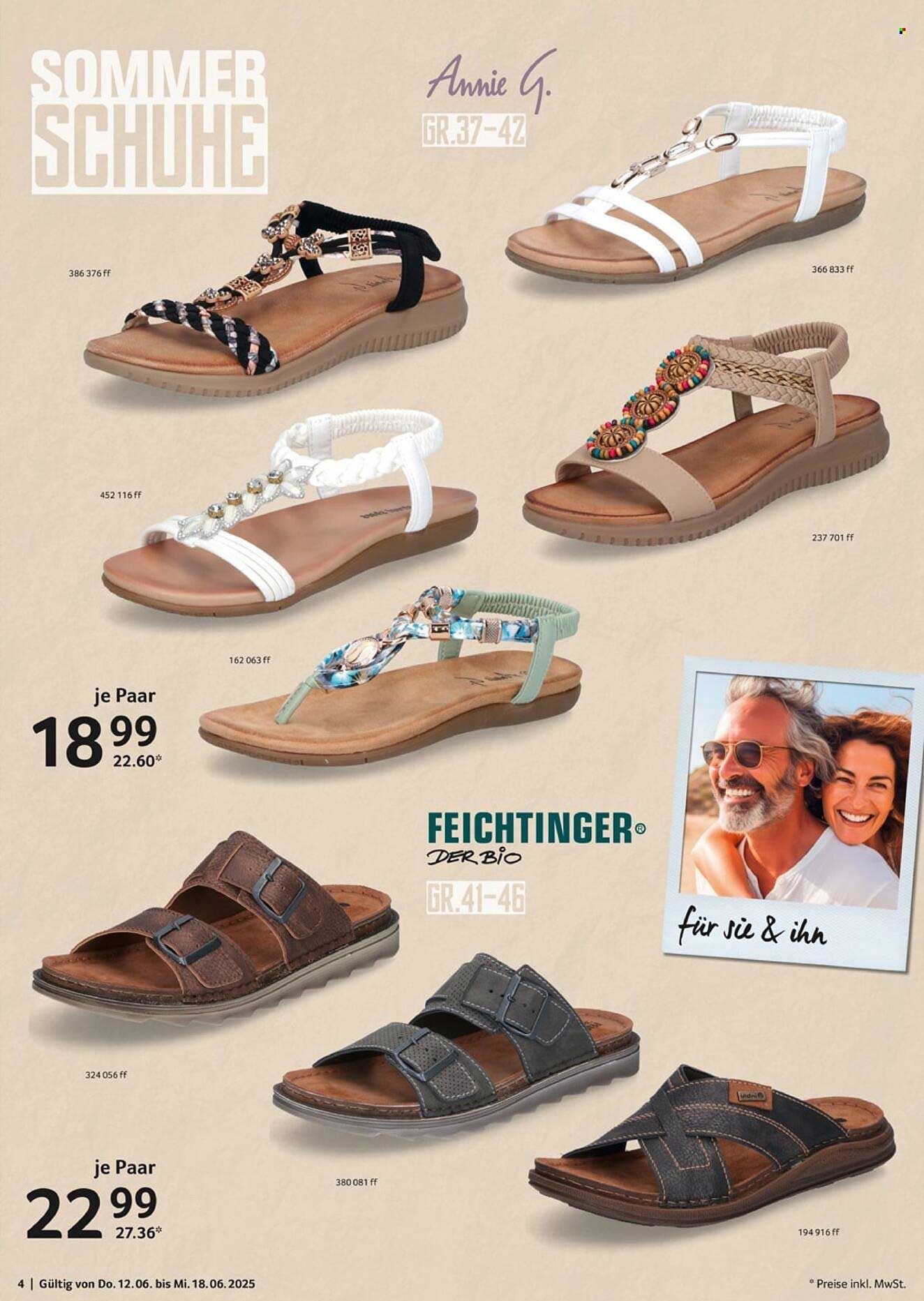 Sommer Schuhe von Annie G und Feichtinger - Jetzt im Selgros-Prospekt!