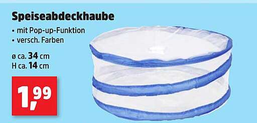 Speiseabdeckhaube mit Pop-up-Funktion - verschiedene Farben