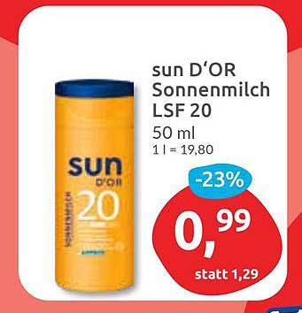 sun D'OR Sonnenmilch LSF 20 - 50 ml