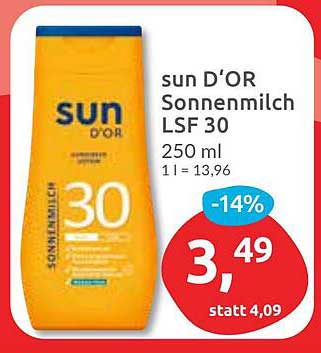 sun D'OR Sonnenmilch LSF 30 250 ml