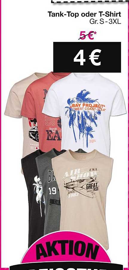 Tank-Top oder T-Shirt Gr. S – 3XL