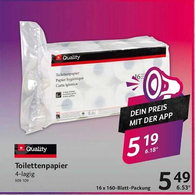 Toilettenpapier 4-lagig