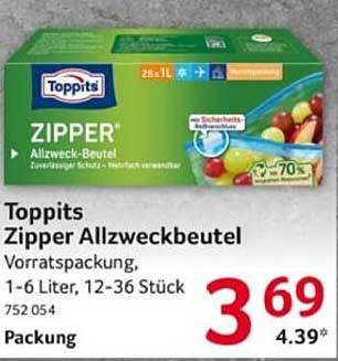 Toppits Zipper Allzweckbeutel