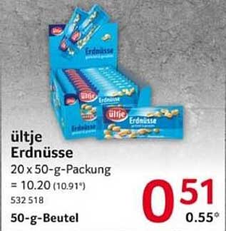 ültje Erdnüsse 20 x 50-g-Packung