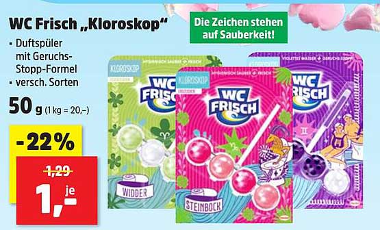 WC Frisch „Kloroskop“ Duftsprüher mit Geruchs-Stopp-Formel