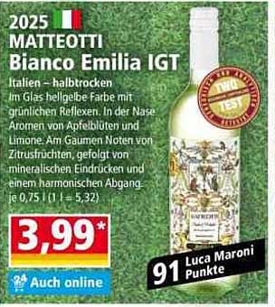 2025 MATTEOTTI Bianco Emilia IGT