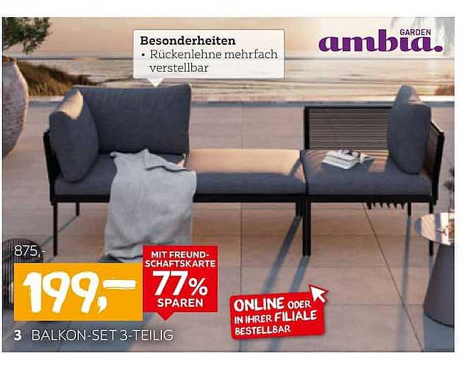 3 BALKON-SET 3-TEILIG