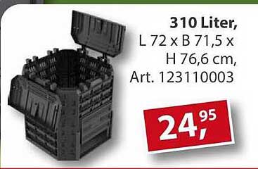 310 Liter, L 72 x B 71,5 x H 76,6 cm, Art. 123110003