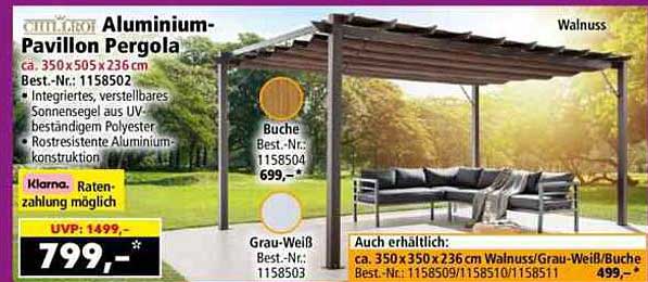 Aluminium-Pavillon Pergola