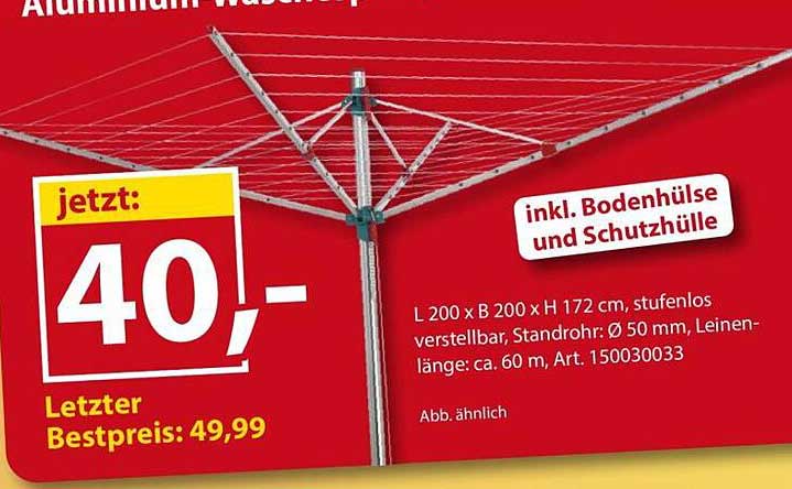 Aluminium-Wäschespinne