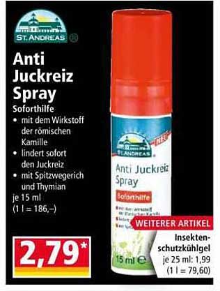 Anti Juckreiz Spray Soforthilfe