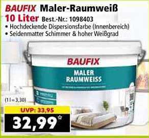 BAUFIX Maler-Raumweiß 10 Liter