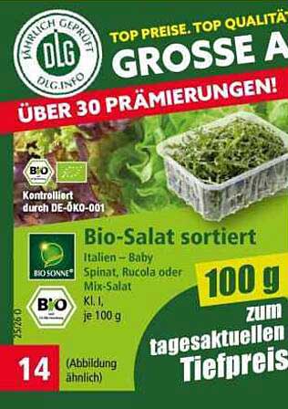 Bio-Salat sortiert