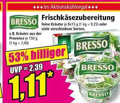 BRESSO Frischkäsezubereitung