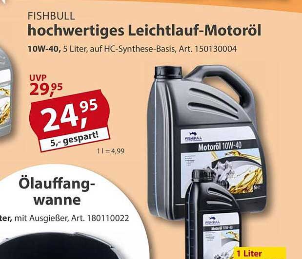 FISHBULL hochwertiges Leichtlauf-Motoröl