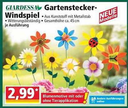 GARDESSA Gartenstecker-Windspiel