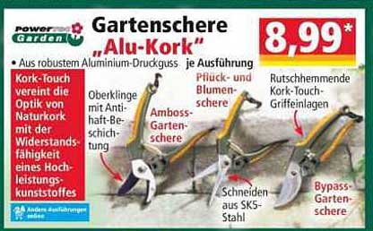 Gartenschere „Alu-Kork“