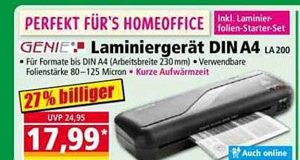 GENIE Laminiergerät DIN A4 LA 200