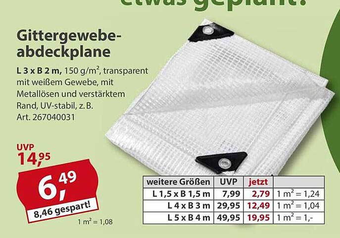 Gittergewebe-abdeckplane