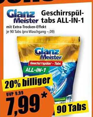 Glanz Meister Geschirrspül-tabs ALL-IN-1