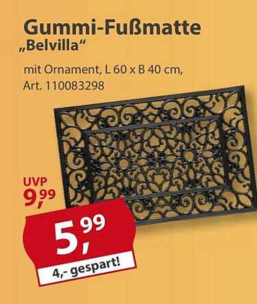 Gummi-Fußmatte „Belvilla“
