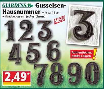 Gusseisen-Hausnummer