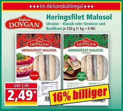 Heringsfilet Malosol