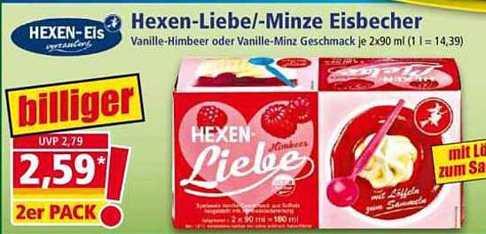 Hexen-Liebe/-Minze Eisbecher
