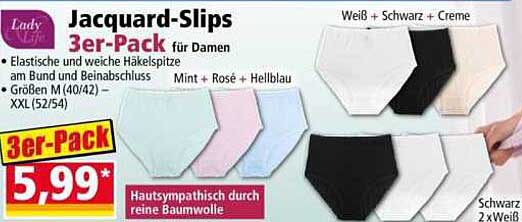 Jacquard-Slips 3er-Pack für Damen