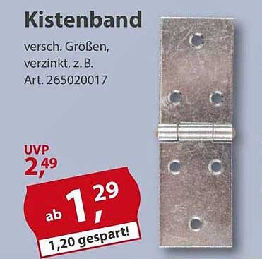 Kistenband versch. Größen, verzinkt, z.B. Art. 265020017