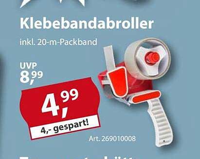 Klebebandroller inkl. 20-m-Packband