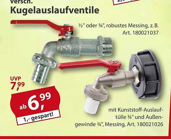 Kugelauslaufventile