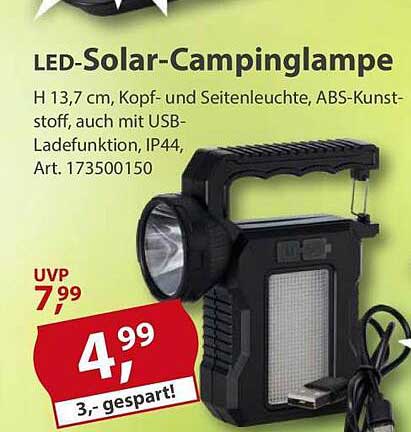LED-Solar-Campinglampe