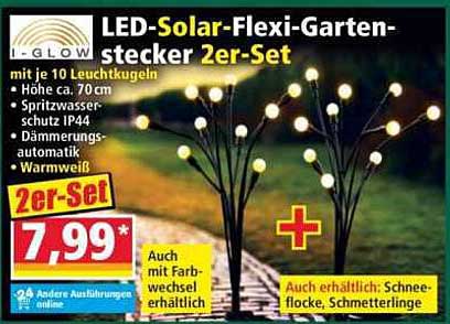 LED-Solar-Flexi-Garten-stecker 2er-Set