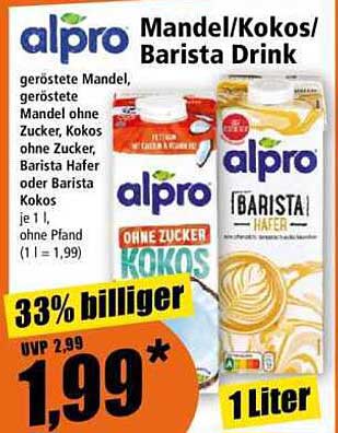 Mandel/Kokos/Barista Drink