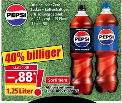 Original oder Zero Zucker - koffeinhaltiges Erfrischungsgetränk