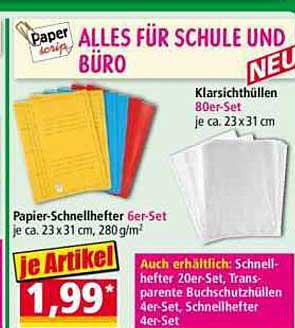 Papier-Schnellhefter 6er-Set