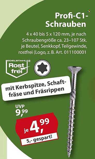 Profi-C1-Schrauben
