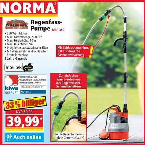 Regenfass-Pumpe MRP 350
