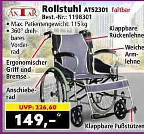 Rollstuhl AT52301 faltbar