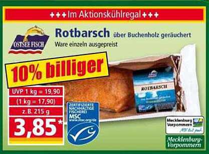Rotbarsch über Buchenholz geräuchert