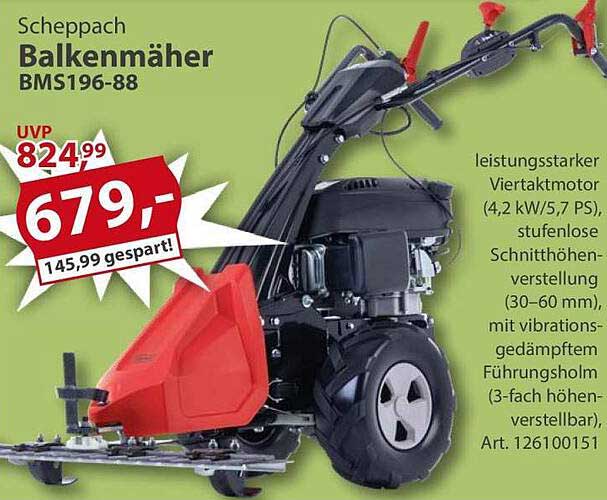 Scheppach Balkenmäher BMS196-88